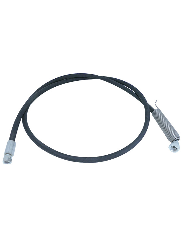 Flexible 2 tresses pour bras noir | 2 m | coudé 90° | ff 1/4 + ressort