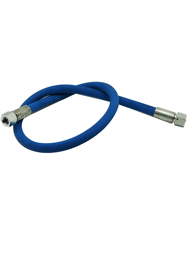 Flexible 1 tresse bleu | 0,8 m | diam. 8 mm | ff 1/4