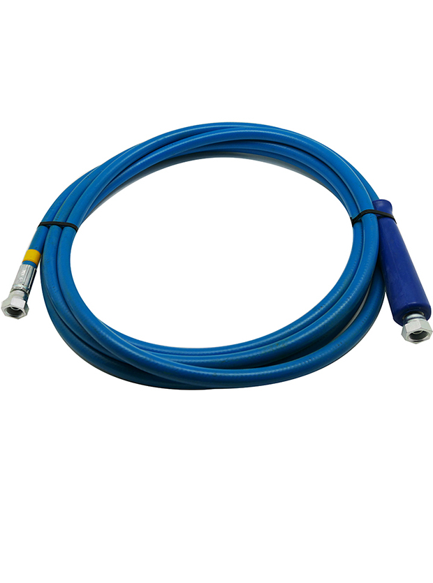 Flexible 2 tresses bleu | 5 m | diam. 8 mm | ff 3/8 + manchette