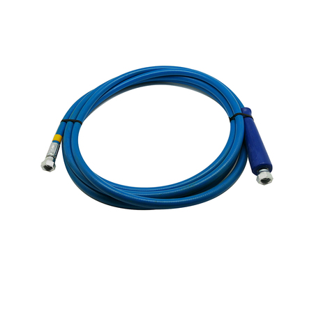 Flexible 2 tresses bleu | 5 m | diam. 8 mm | ff 3/8 + manchette