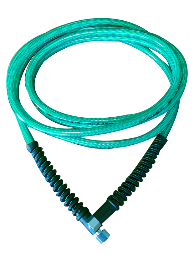 Flexible pu confort vert | 3,50 m | diam. 6 mm | ff 1/4 + manchette
