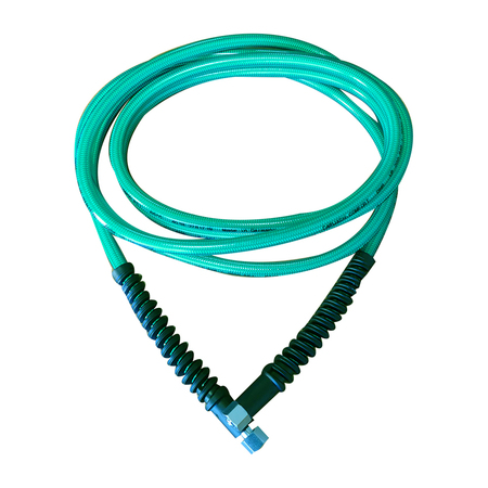 Flexible pu confort vert | 3,50 m | diam. 6 mm | ff 1/4 + manchette