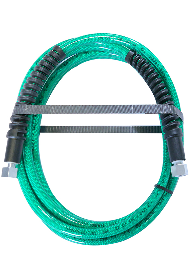 Flexible pu confort vert | 4 m | diam. 6 mm | ff 1/4 + manchette