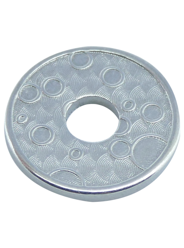 100 jetons inox troués diamètre 20 mm