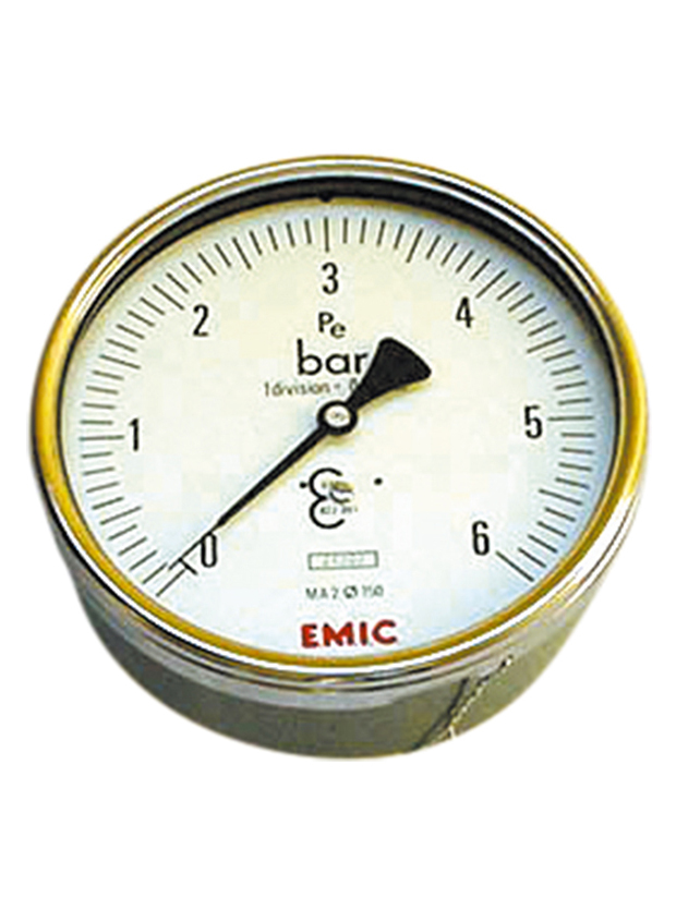 Manomètre diamètre 150 mm 0 à 6 bar