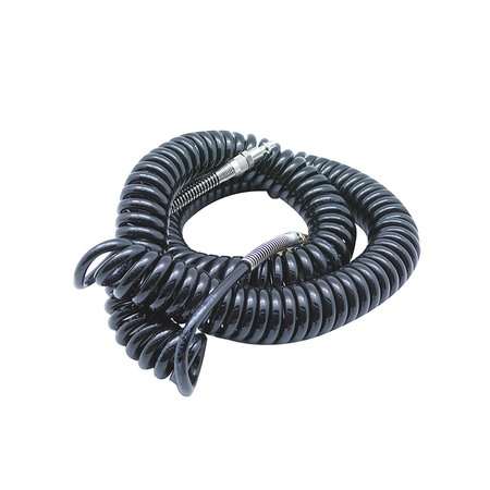 Tuyau gonfleur spiralé complet | noir | 10 m | diam. 5,5 mm