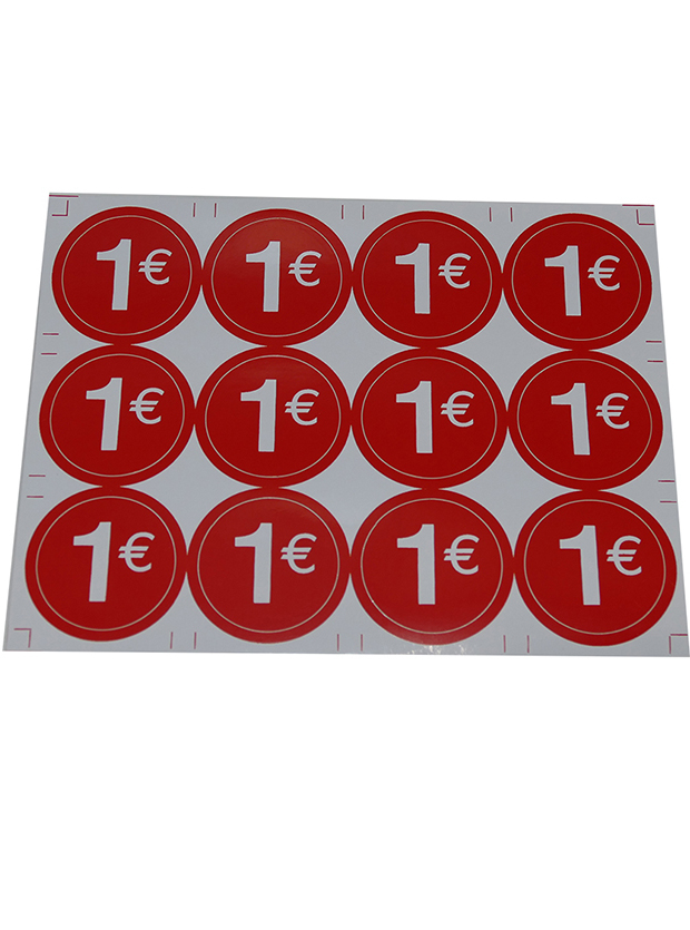 Planche de 12 pastilles ‘‘1 €’’