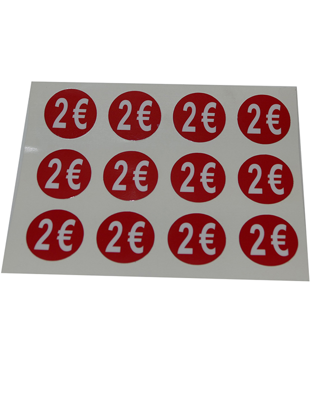 Planche de 12 pastilles ''2 €''