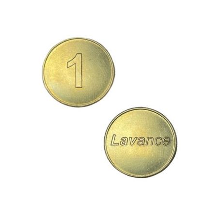 100 jetons "lavance 1"| laiton | diam. 24 mm