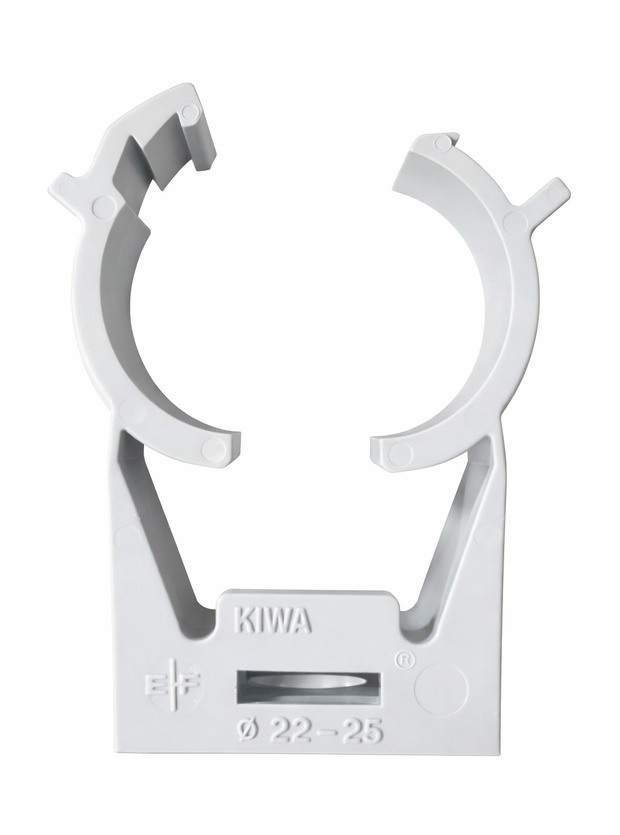 Collier clic | pvc | gris clair | 22mm 