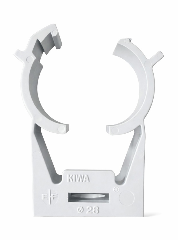 Collier clic | pvc | gris clair | 28mm 