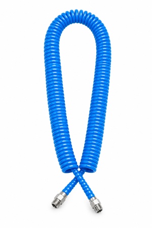 Flexible spiralé polyamide | bleu | 5 m | dn 8 | raccords inox m 1/2 - m 3/8